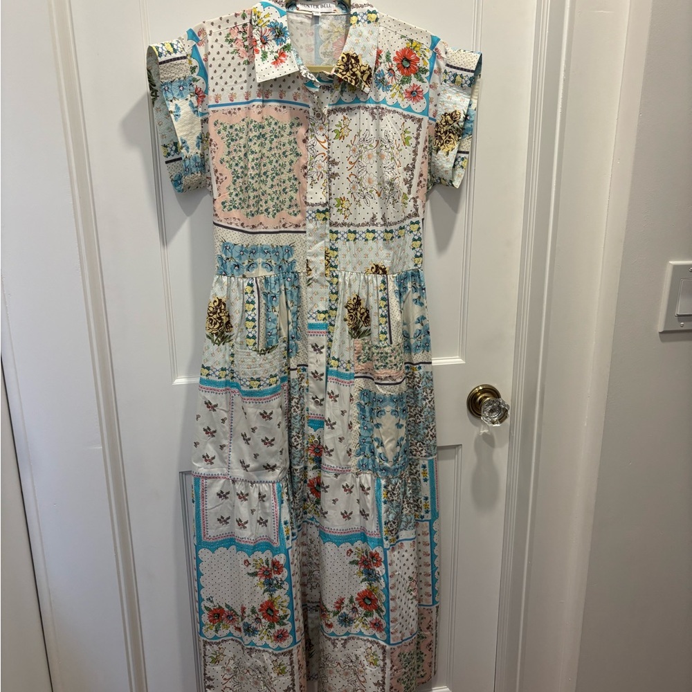 Hunter Bell Multicolor Patchwork Maxi Dress Sarah
